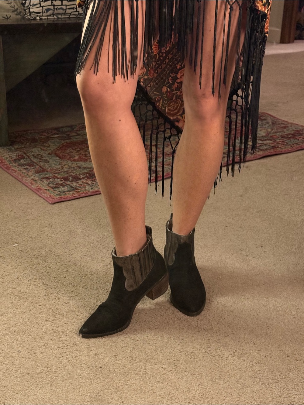 Band of Gypsies Metallic Ankle Boots 8.5